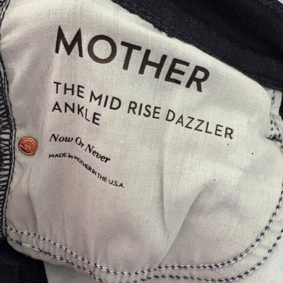 MOTHER Jeans Denim Womens Dark Mid Rise Dazzler Ankle Size 28 Blue - Picture 4 of 5